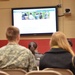 Soldiers and families of the 36th Engineer Brigade participate in a virtual town hall meeting