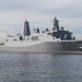 USS Somerset (LPD 25) is moored pier side at Naval Base San Diego