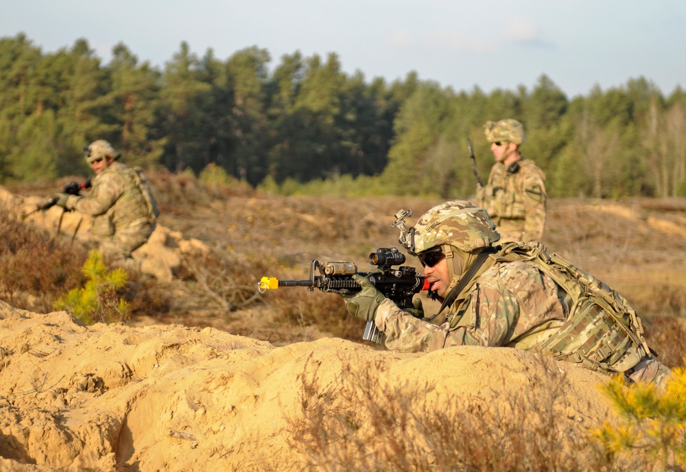 Cavalry Soldiers rehearse live-fire exercises with Lithuanian partners