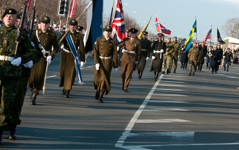 NATO partners on parade