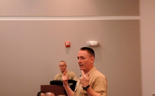 MCPON speaks at joint development seminar at JBAB