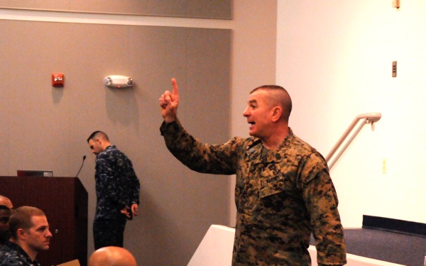 Senior enlisted leadership advises junior enlisted at joint seminar