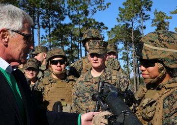 Secretary of Defense visits Integrated Task Force Marines
