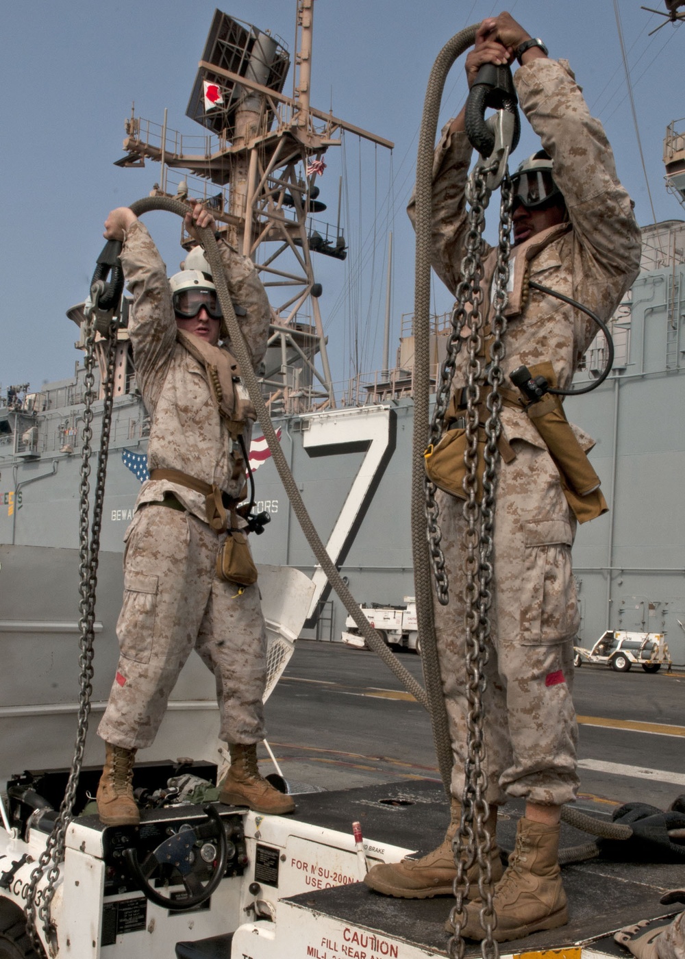USS Iwo Jima flight deck operations