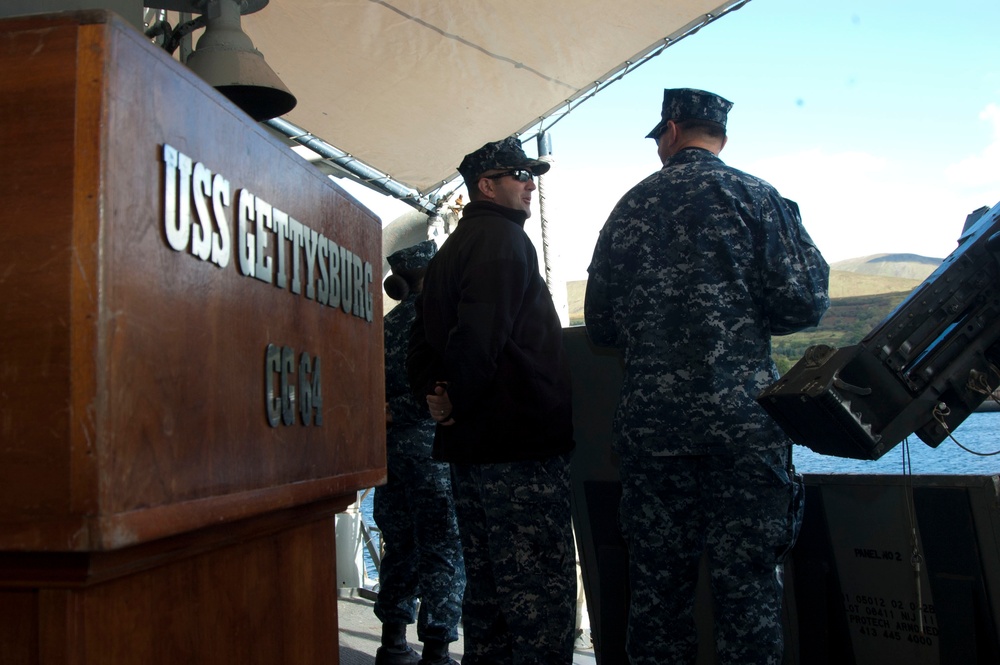 USS Gettysburg arrival