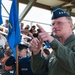 Lt. Gen. Fadok talks with basic officer training cadets