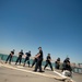 USS Arleigh Burke prepares to depart Bahrain