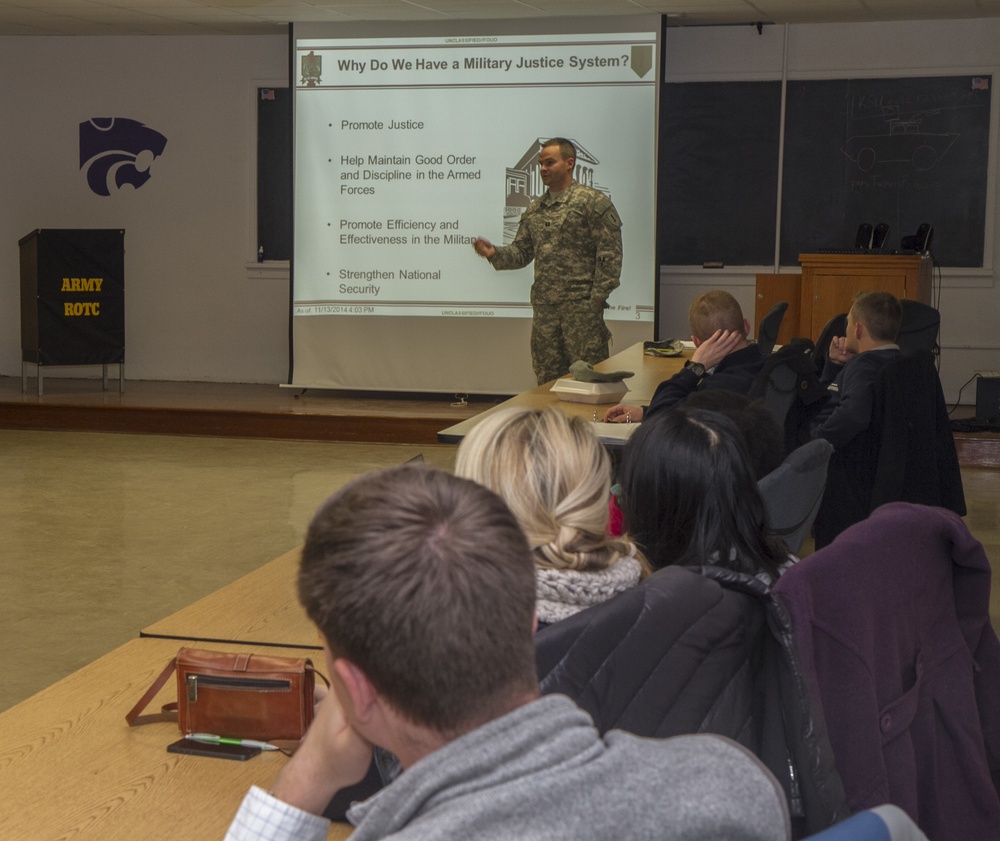K-State ROTC cadets learn about Army legal system