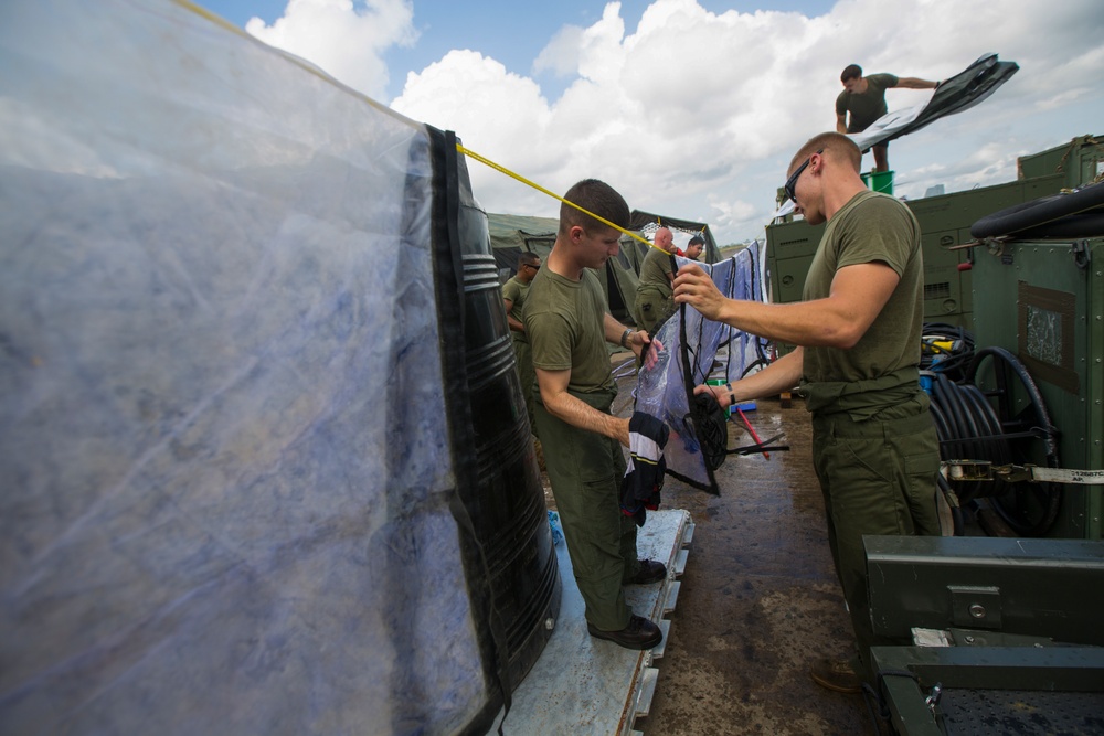 SPMAGTF-CR-AF Clean and Decontaminate Gear in Liberia