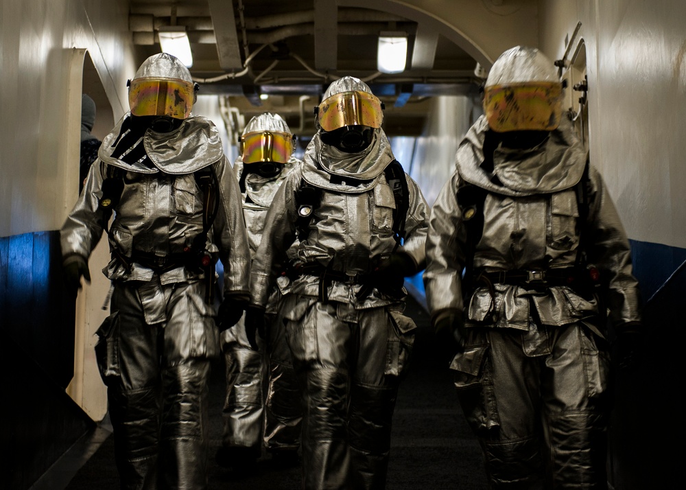 USS America general quarters drill