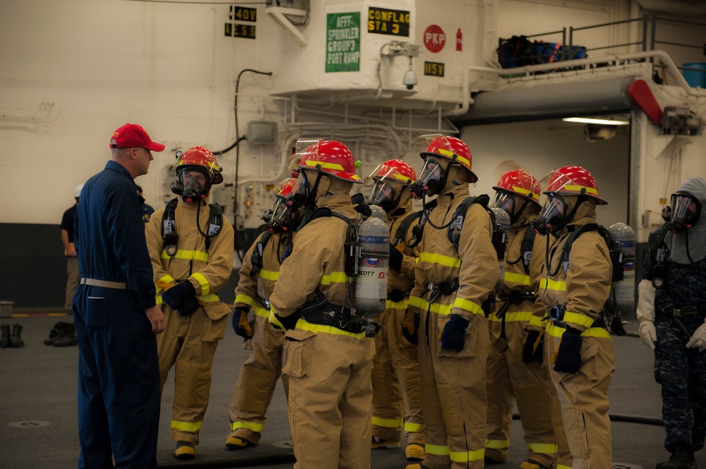 USS America general quarters drill