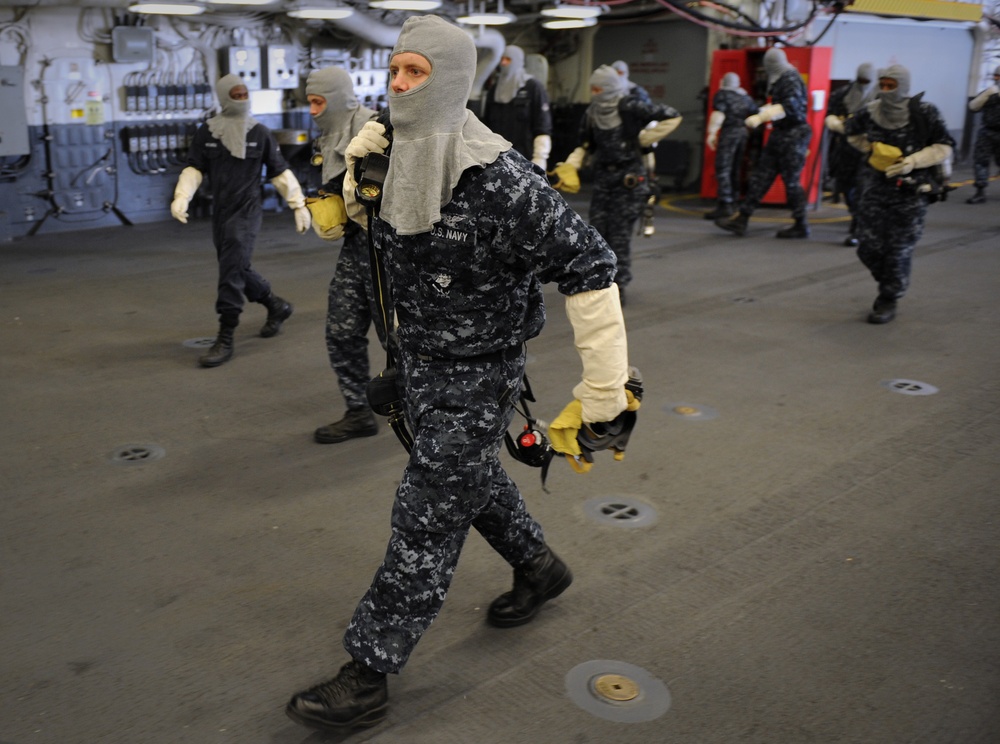 USS America general quarters drill