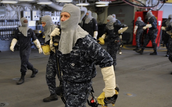 USS America general quarters drill