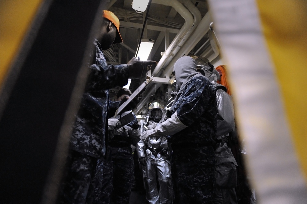 USS America general quarters drill