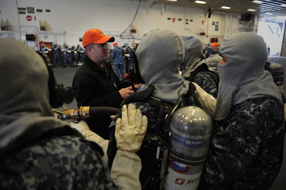 USS America general quarters drill