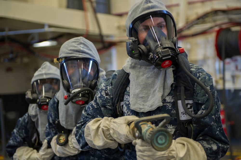 USS America general quarters drill