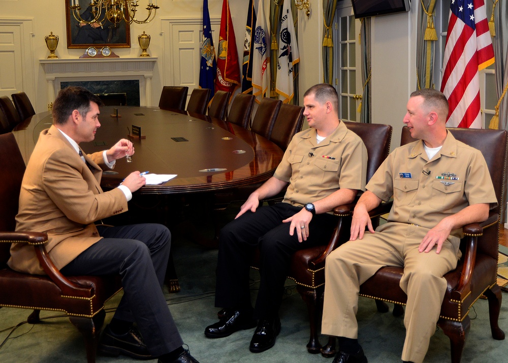 Gerald R. Ford (CVN 78) Michigan Sailors visit namesake's home state