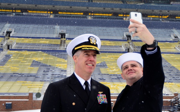 Gerald R. Ford (CVN 78) Michigan Sailors visit namesake's home state