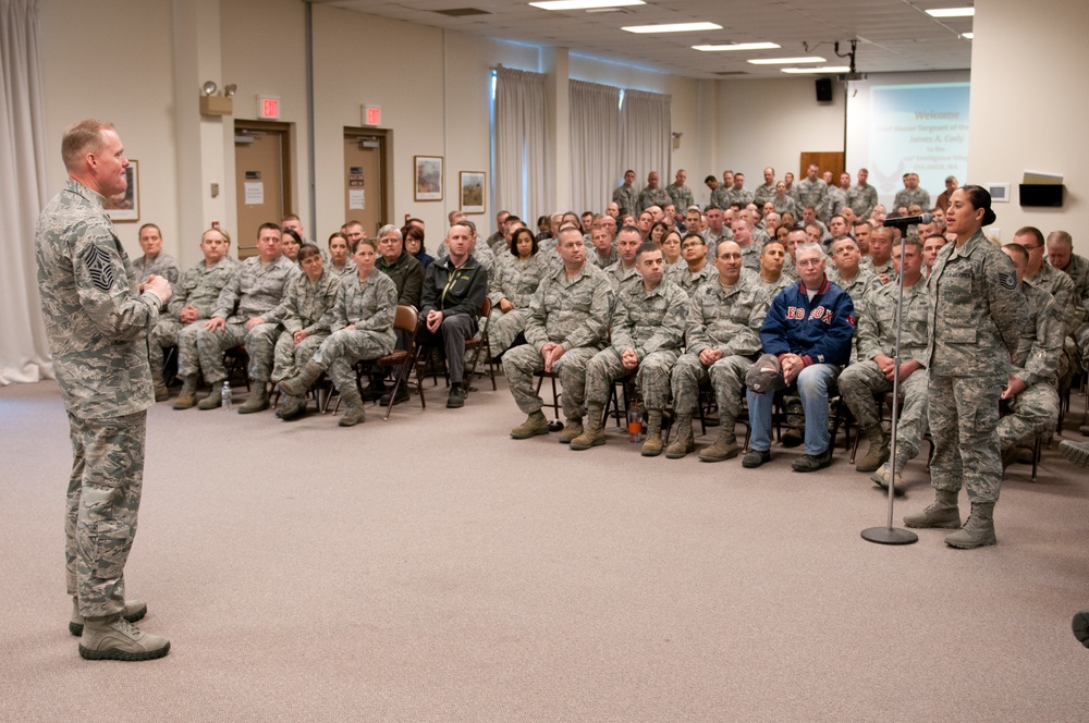 Chief master sergeant of the Air Force visits Otis Air National Guard Base