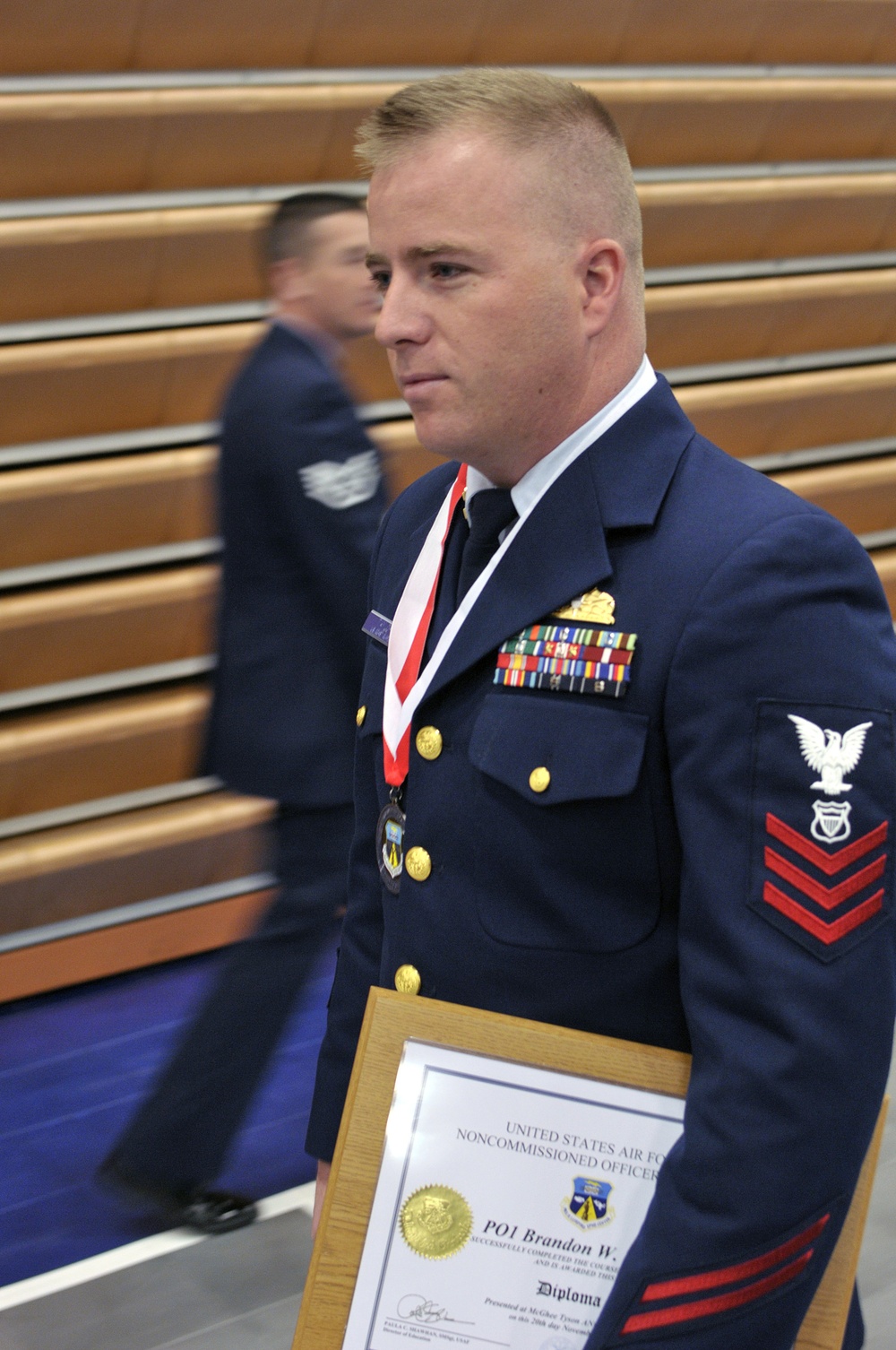 Coast Guardsman  graduates Air Force NCO Academy