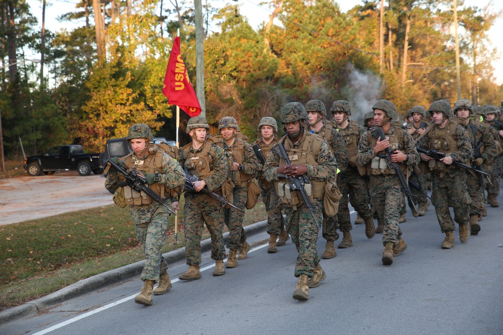 Integrated Task Force Marines build camaraderie, strength during hike