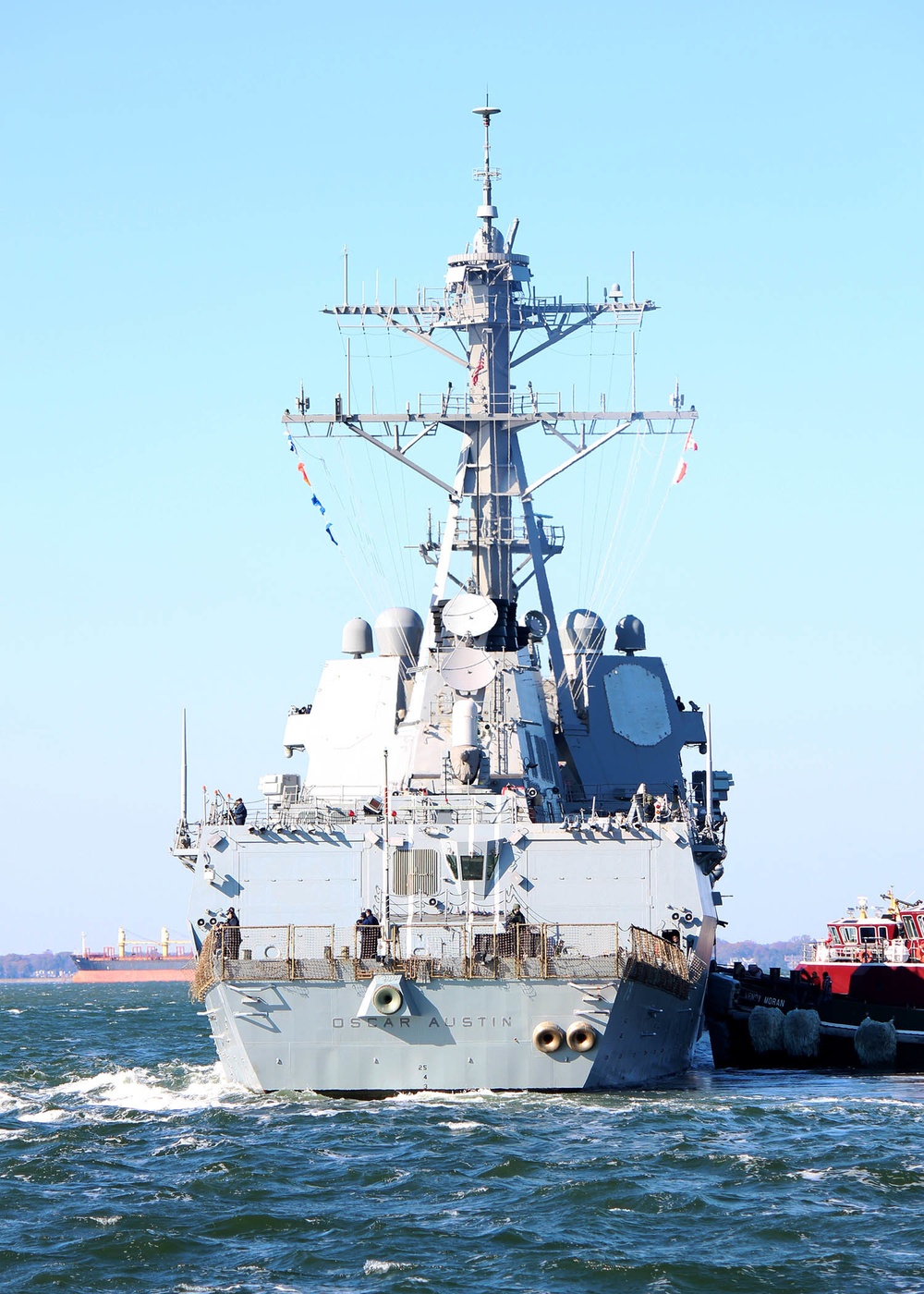 USS Oscar Austin Departure