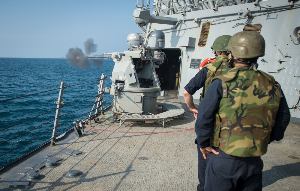 USS Mitscher live-fire exercise
