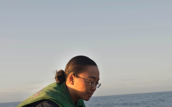 MQ-8B Fire Scout unmanned autonomous helicopter aboard the littoral combat ship USS Fort Worth (LCS-3)