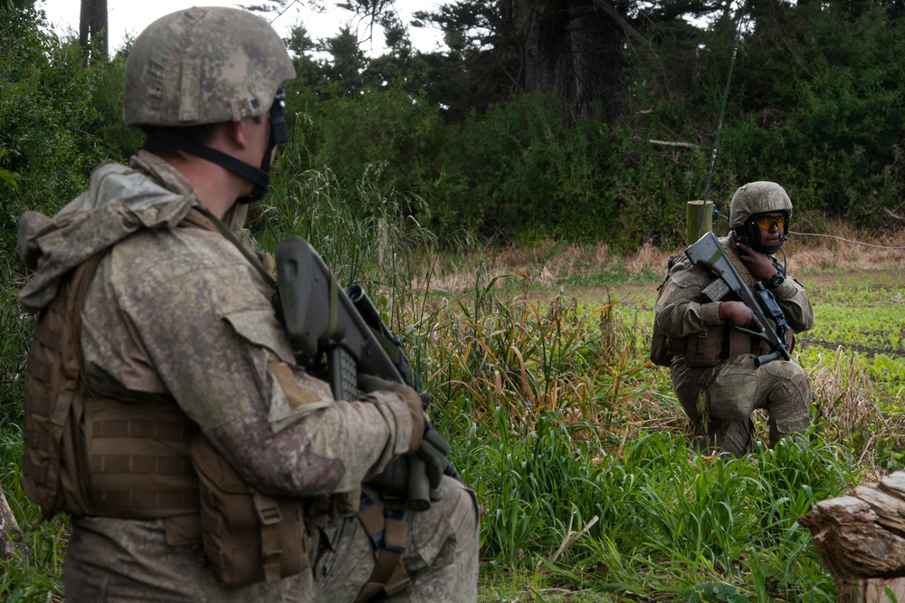 New Zealand Defence Force soldiers conduct cordon and strike training mission