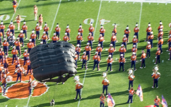 Old Glory flies into Memorial Stadium