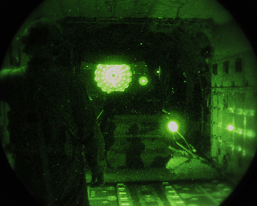 67th SOS perform nighttime cargo drop training