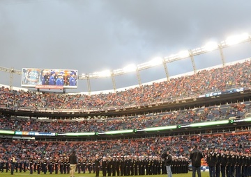 Denver Broncos salute troops