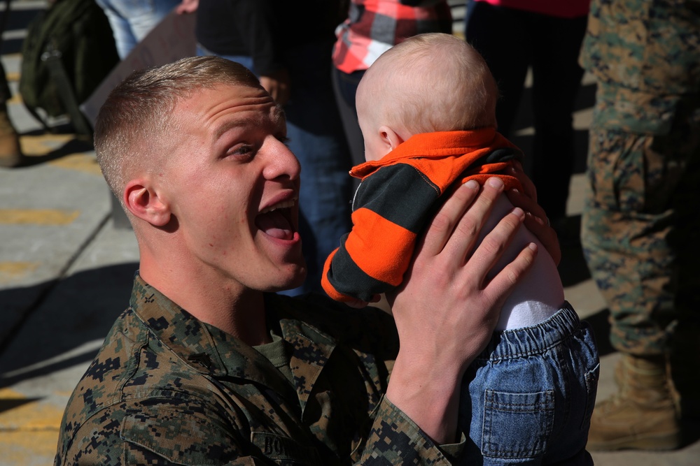 VMA-542, MALS-14 Marines, Sailors return from 31st MEU