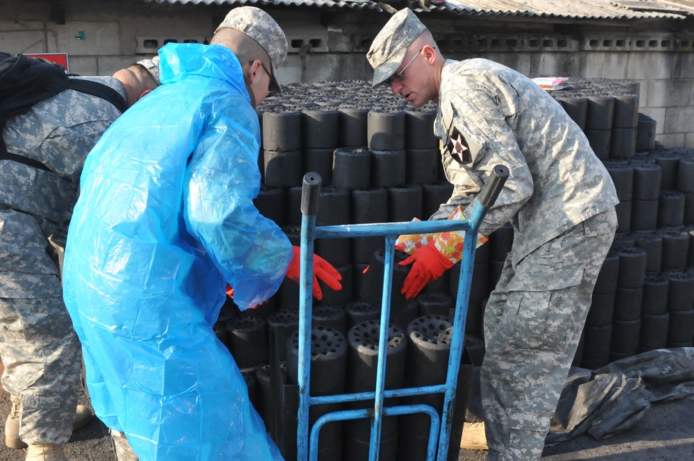 Thunder Soldiers heat houses with warm hearts