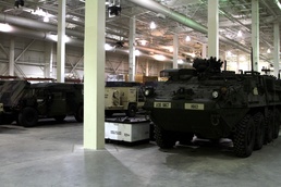 Vehicles wait for inspection