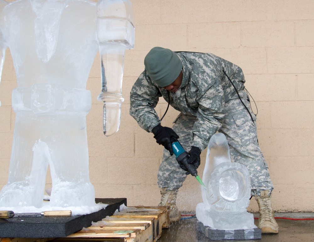 JBLM ice sculptures take center stage