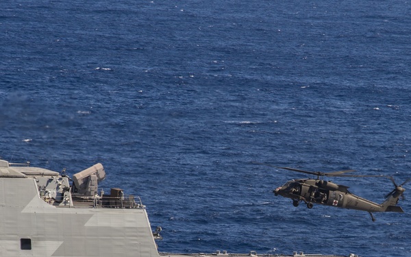 Army 25th Combat Aviation Brigade earns deck landing qualifications aboard Littoral Combat Ship USS Fort Worth (LCS-3)