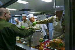 Thanksgiving dinner aboard the USS Makin Island