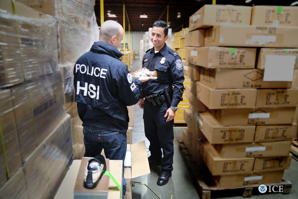HSI special agents seize counterfeit merchandise