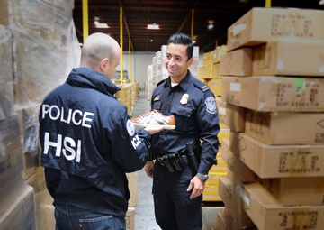 HSI special agents seize counterfeit merchandise
