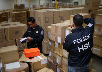 HSI special agents seize counterfeit merchandise