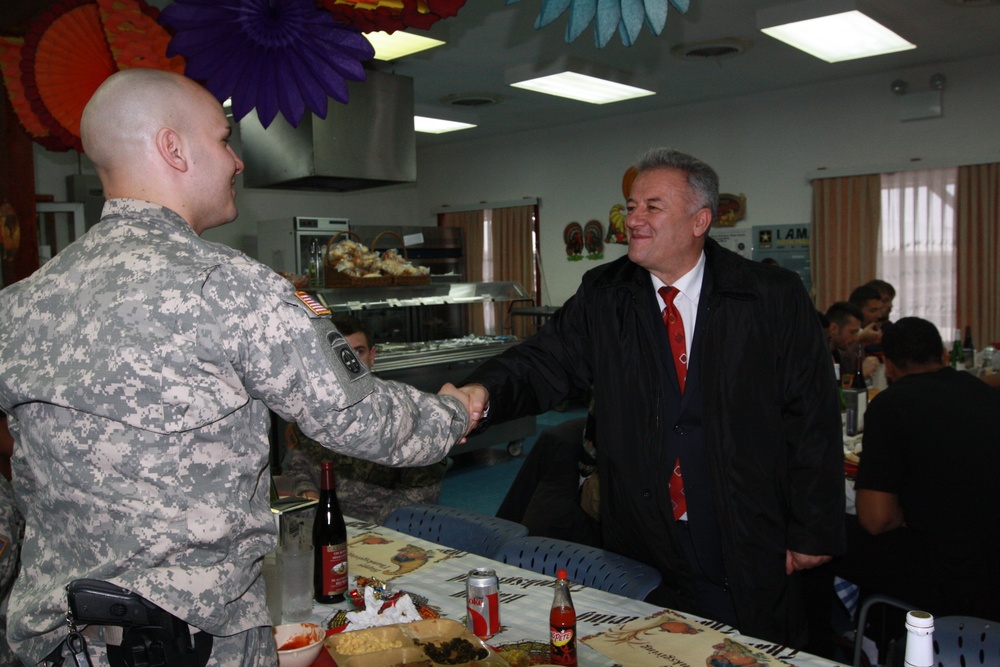 Soldiers, locals come together for Thanksgiving at Bondsteel