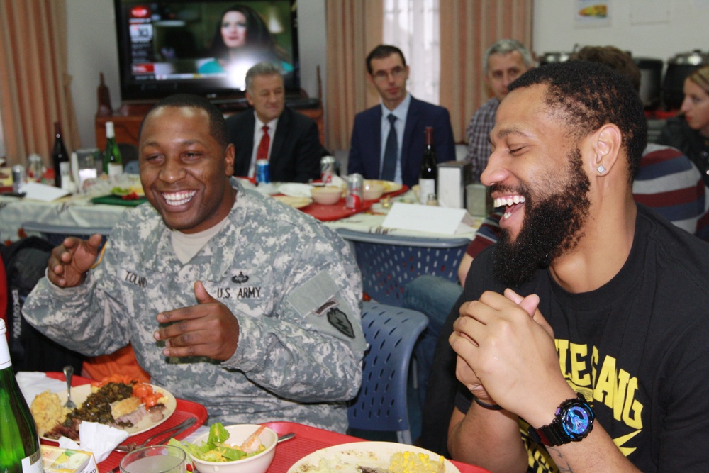 Soldiers, locals come together for Thanksgiving at Bondsteel