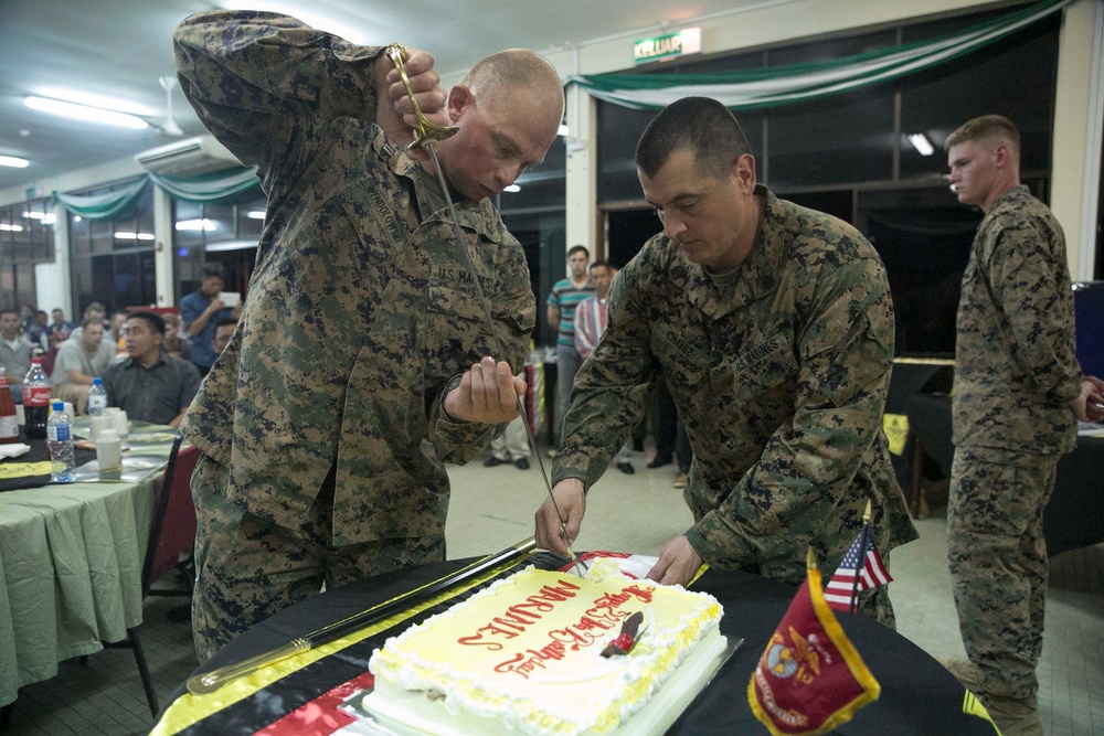 Happy birthday Marines: Brunei Land Force, US Marines commemorate end of CARAT 2014 with celebration