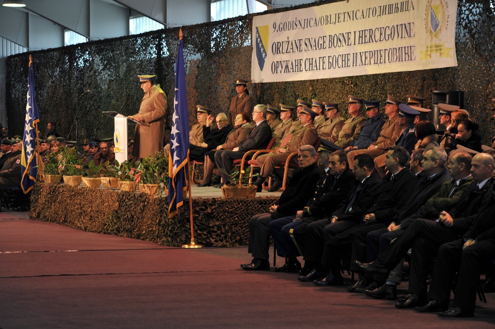 Armed Forces BiH hosts 9th anniversary ceremony