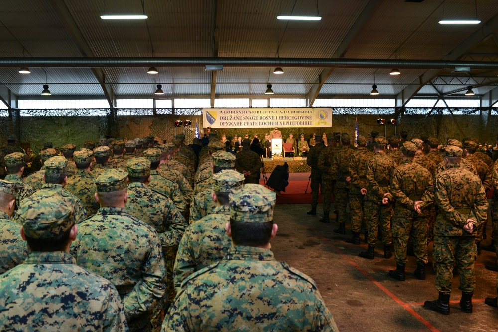 Armed Forces BiH hosts 9th anniversary ceremony