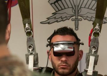 Soldiers prepare foreign jumpmasters for Operation Toy Drop