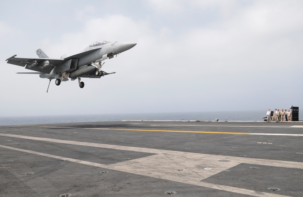 USS Nimitz flight deck action