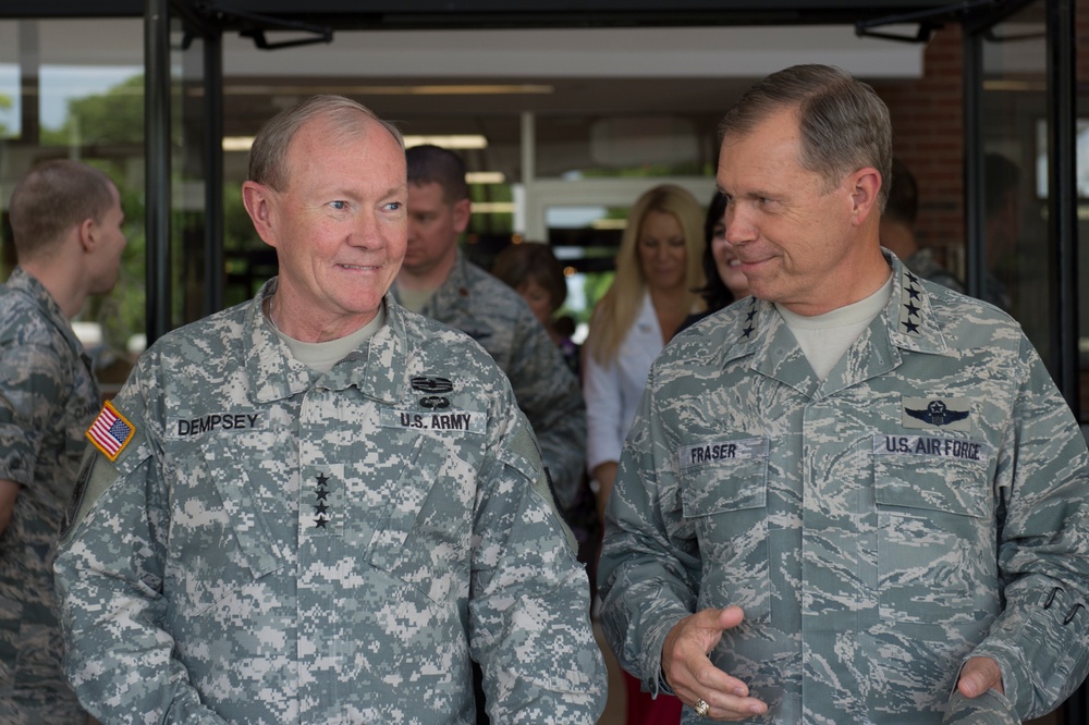 Gen. Martin E. Dempsey visits Scott Air Force Base