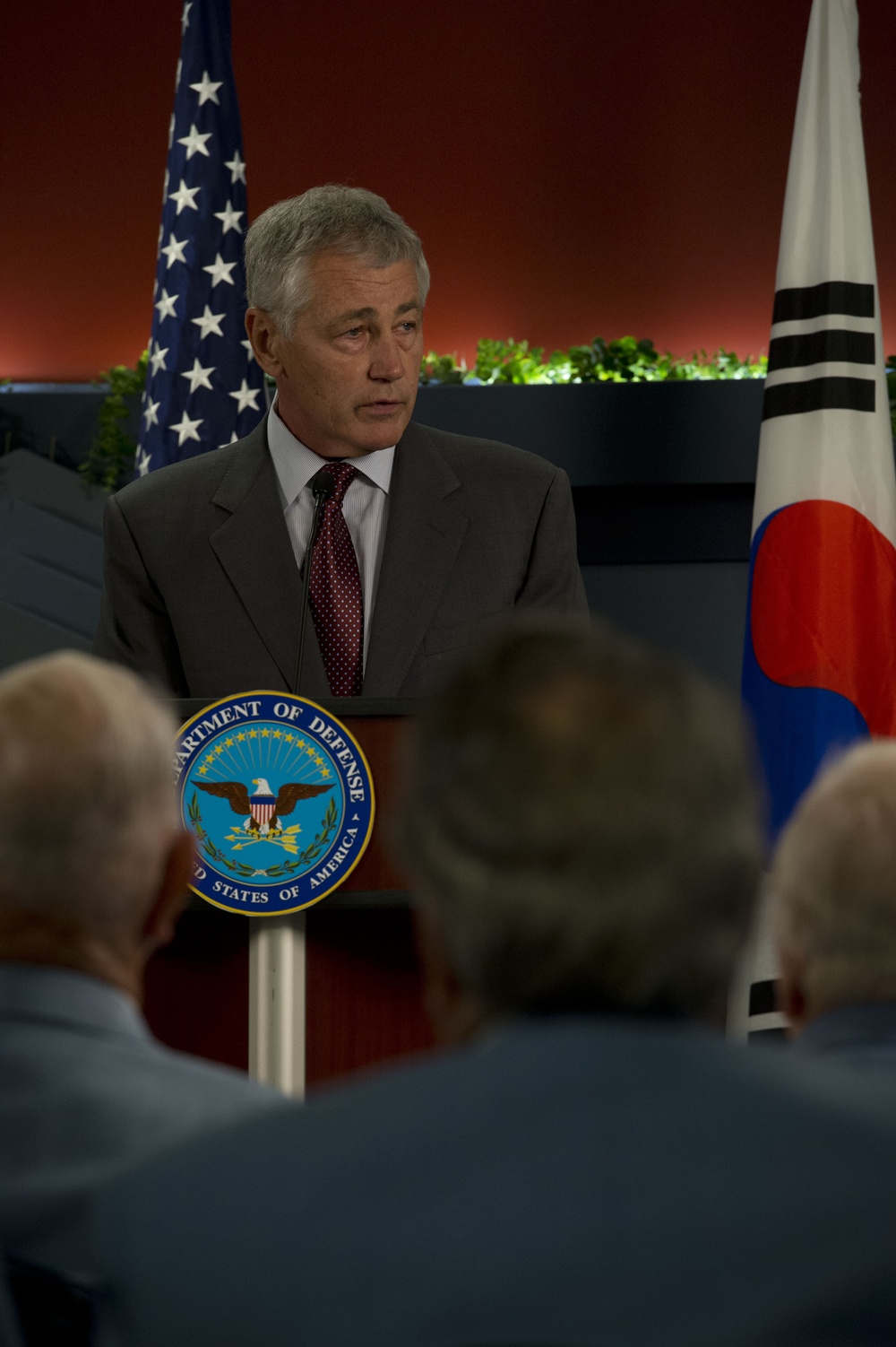Hagel at Korean War instillation